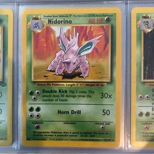 1990’s rare vintage Nidorino Pokémon card 37/102